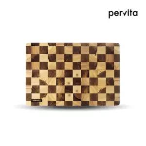 페르비타 엔드그레인 체크도마 중 / 플레이팅 / 아카시아나무