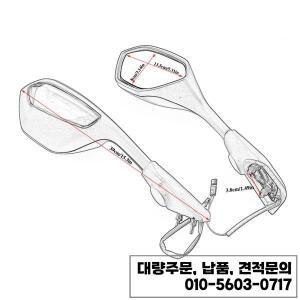 LED 회전 신호가있는 오토바이 백미러 BMW S1000RR RR S 2019-2023 용 라이트 후면보기 사이드