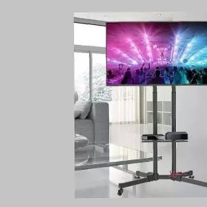 튼튼한 65인치 대형 스탠드 이동식 모니터 TV 거치대hij565