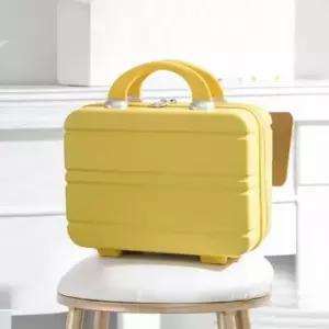 [JED] 화장품 옐로우 보조 파우치 가방 수납 캐리어 미니 레디백 여행용 30x14cm 소형