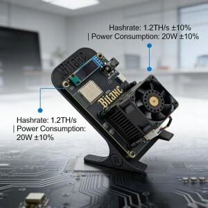 BITAX 601 GAMMA 암호화폐 채굴기 45W 비트코인 BTC용 저소음 장치 2.4T