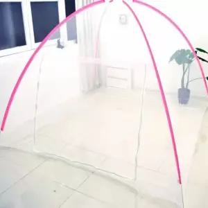 원터치 모기장 240X240 핑크 텐트방충망 2인용모기장