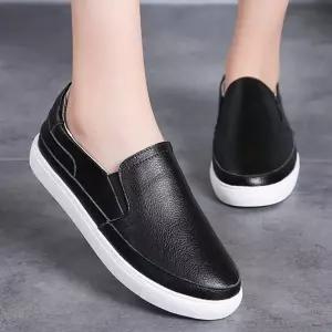 발편한 리얼 소가죽 수제화 슬립온 스니커즈 단화로퍼 idS9+4kar