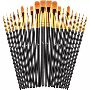 아티스트 브러쉬 세트 20 유화 브러쉬 수채화 브러쉬 전문 바디 및 페이스 락 페인팅