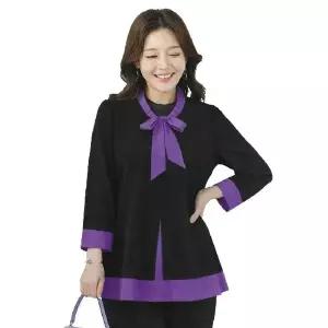 [NS홈쇼핑][밀리마일]퍼플리본 롱 블라우스[35787723]