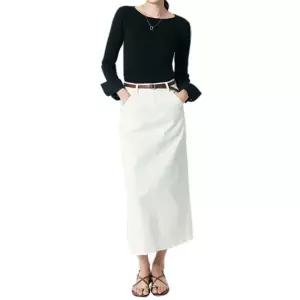 THEATG 26SS 커브드 데님 스커트+벨트