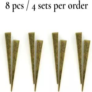 Bolo Supply Co. 파이크 팁스(8피스 앤티크 브라스) - 볼로 타이 제작 및 기타 주얼리 제작을 위한 코드