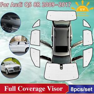 아우디 호환 Q5 액세서리 8R 2009 ~ 2017 풀 커버 차양 자동차 Windows 앞 유리 태양 보호 바이저