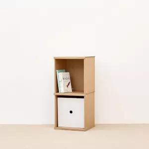 종이책장ㅁㅁㅂㅂ 2단 가로34 종이가구 책꽂이 수납 정리 자취 이사 책장 선반 공간박스 골판지