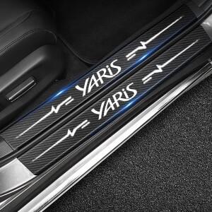 토요타 야리스 자동차 문 실 프로텍터 스티커 트렁크 문턱 범퍼 스트립 긁힘 방지 데칼 액세서리