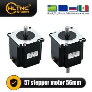 Nema 23 스테퍼 모터 1.2N.m 57HS56mm 171ozin 이중 축 6.35/8mm 단일 CNC 라우터 3D 프린터 용 전류 3.0A