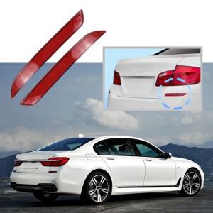 M-Tech 또는 M-Sport 후면 범퍼 반사경 램프 렌즈 2011 BMW 호환 호환 F10 F11 F18 용 자동차 액세서리 631