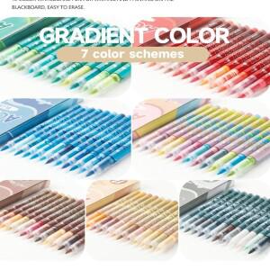 12-84색 아크릴 페인트 마커  붓 학생용 그래피티 페인팅 펜 세트 축제 선물 DIY 아트