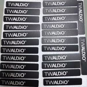 4개 10개 50개 메탈 TW 자동차 하이파이 스피커 오디오 배지 스테레오 엠블럼 스티커 스타일링 액세서리 TW