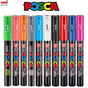 1pcs Uni Posca 페인트 마커 펜 36 색 PC-1M 0.7mm 엑스트라 파인 총알 팁 락 페인팅 그리기 낙서 아크릴