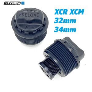 SR SUNTOUR 프론트 포크 XCR XCM 32 34 예압 다이얼 조정 가능 코일 스프링 32mm 스탠션 튜브