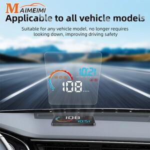 자동차 HUD 반사 필름 헤드 업 디스플레이 시스템 OBD II 연료 소비 과속 액세서리