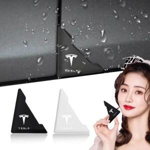 4개 자동차 로고 문 앵글 커버 범퍼 충돌 방지 스크래치 보호대 테슬라 호환 모델 3 X S TM3 TMX 데칼 2016