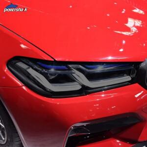 2Pcs 자동차 헤드 라이트 색조 블랙 보호 필름 투명 TPU 스티커 BMW 호환 호환 M5 F90 Facelift 2020-On 액