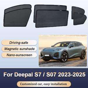 선쉐이드 쉔란 딥알 S7 2023-2025용 자석형 열 차단 커튼 커튼 프라이버시 윈도우 바이저 자동차 액세서리