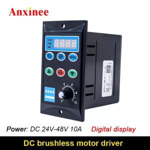 디지털 디스플레이 조정 가능 DC 브러시리스 모터 컨트롤러 24V 48V 10A 240W BLDC 드라이버 속도 레귤레이