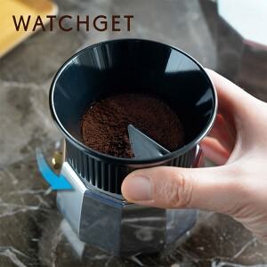 3/4/6 컵 모카 포트 탬퍼 로터리 파우더 도징 링 커피 디스트리뷰터 레벨러 에스프레소 도구 55MM/60MM 대