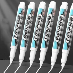 0.7/1.0/2.5MM 화이트 오일 페인트 마커 방수 목재 유리 금속 플라스틱 스톤 가죽 세라믹 아트 공예 DIY