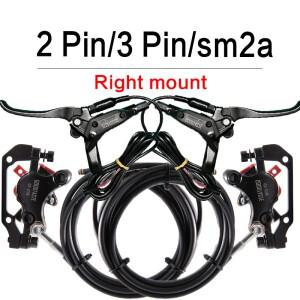 오른쪽 2핀 3핀 SM 전기 자전거 브레이크 디스크 레버 2피스톤 유압 세트 접이식 전동 스쿠터용