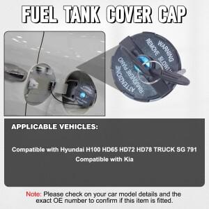 호환상품 현대 호환 H100 HD65 HD72 트럭 SG 791 310104B000 용 자동차 연료 탱크 필러 캡(열쇠 2개 포함)