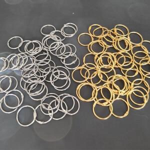 100개 25-30mm 금속 바인더 링 DIY 앨범 루즈리프 북 후프 클립 오프닝 O-링 키체인 키링 사무용 바인딩 용