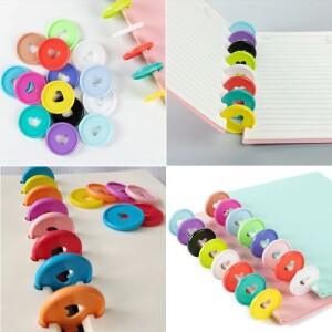 100개입 35MM 러브 플라스틱 바인딩 링 루즈리프 버섯형 홀 노트북 바인더 디스크 라이팅 패드 핸드 레저