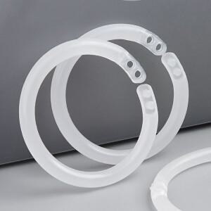 50개 15/20/28/32/40mm 플라스틱 링 바인더 DIY 앨범 서클 루스 리프 북 후프 오프닝 오피스 바인딩 용품