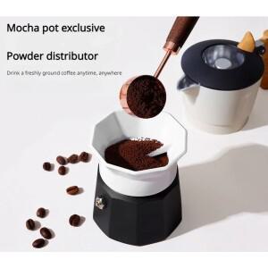 모카 포트 파우더 디펜서 신형 커피 링 비압력 회전 플랫 플레이트 퀵 1PC