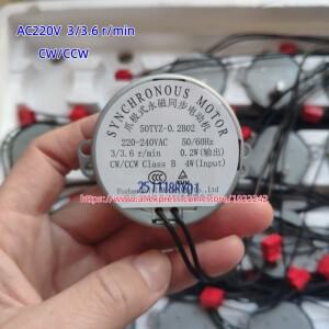 50TYZ-0.2B02 영구 자석 동기 모터 AC220V 4W 3/3.6r/min AC 기어 냉각 팬용