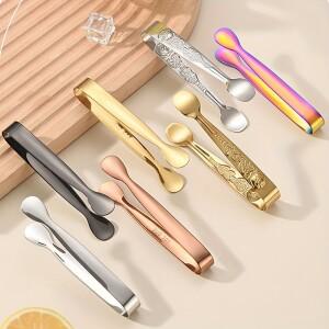 304 스테인리스 스틸 아이스 집게 설탕 큐브 두꺼운 11cm 무광 식품 타월 버킷