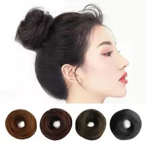 올림머리가발 똥머리 가발 면접 승무원 머리 가채 곱창 당고머리