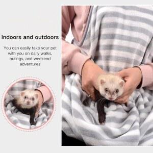 페럿 슬링 플리스 소형 반려동물 가방 부드러운 핸즈 프리 어깨 앞가슴 앞치마 본딩 파우치 소형견 고양이 래빗 회색 동반
