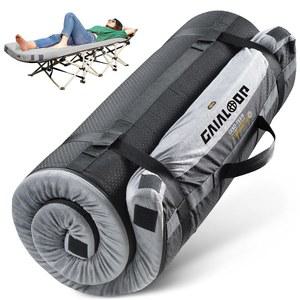 GAILUOP 4인치 엑스트라 두꺼운 메모리 폼 캠핑 매트리스, 카 텐트 간이 침대용 30D 폼 캠핑 패드, 손님용 슬립오버 RV 트럭 캠핑카용 롤업 매트리스