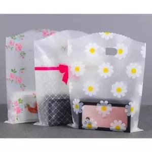 간식선물포장 선물 포장 주머니 50개입 손잡이 비닐 간식 축하 1P