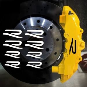 폭스 바겐 R 라인 골프 3 폴로 제타 Passat GTI 보라 자동차 브레이크 캘리퍼스 그래픽 스티커 레이싱 튜닝