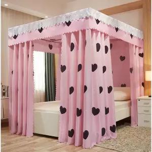 사각 싱글퀸 방한텐트 암막 침대 텐트 난방텐트 수면 보온 그린