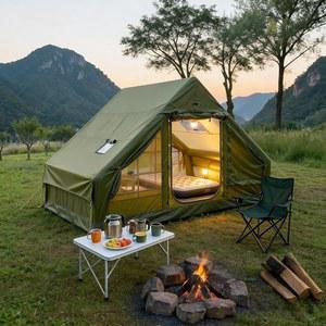 풍선 캠핑 텐트, 사계절 내내 손 펌프로 텐트를 폭파하는 글램핑, 3분간 간편한 설치, 4 6인용 메쉬 창으로 방수 텐, 가족, 친구, 캠프, 야외 모임용 수트