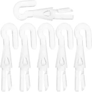 DECHOUS 6PCS 셔터 턴 로드 헤드 블라인드 지팡이 갈고리 교체 - 투명 플라스틱 창문 팁 수직 및 수평