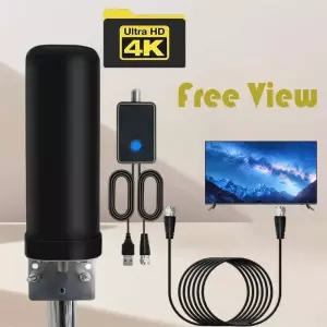 UHD안테나 TV 실내 지상파 수신기 야외 신호 HDTV DVBT2 HD 4k 증폭기 고범위 디지털 안테나