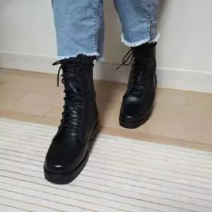 소가죽 초경량 워커 남녀공용 기동화 예비군화