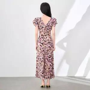 여성 원피스 실크 예쁜 쉬폰 호피 브이넥 프린트 소매 SPO마켓1