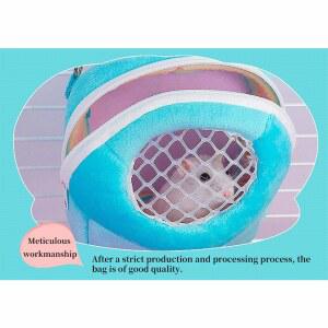 WishLotus 애완동물 가방 나일론 스트랩이 달린 휴대용 여행용 난쟁이 햄스터용 작은 파우치