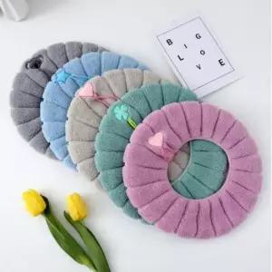 엉따변기커버 따뜻한 극세사 변기커버 빨아쓰는 시트 캐릭터 손잡이