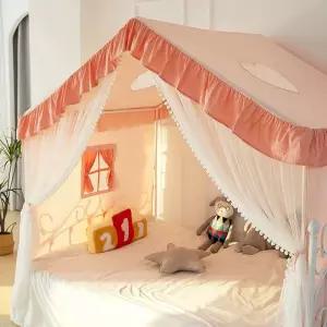 해이프 침대 커튼 공주 모기장 지붕 커텐 캐노피 가림막