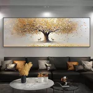 보석십자수 황금 나무 골드 DIY 도안 액자 재물